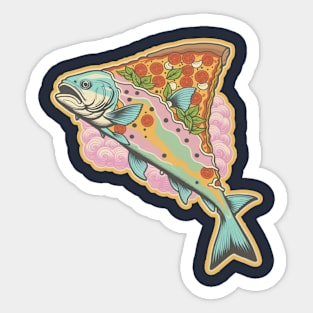 Pizza Fish Sticker